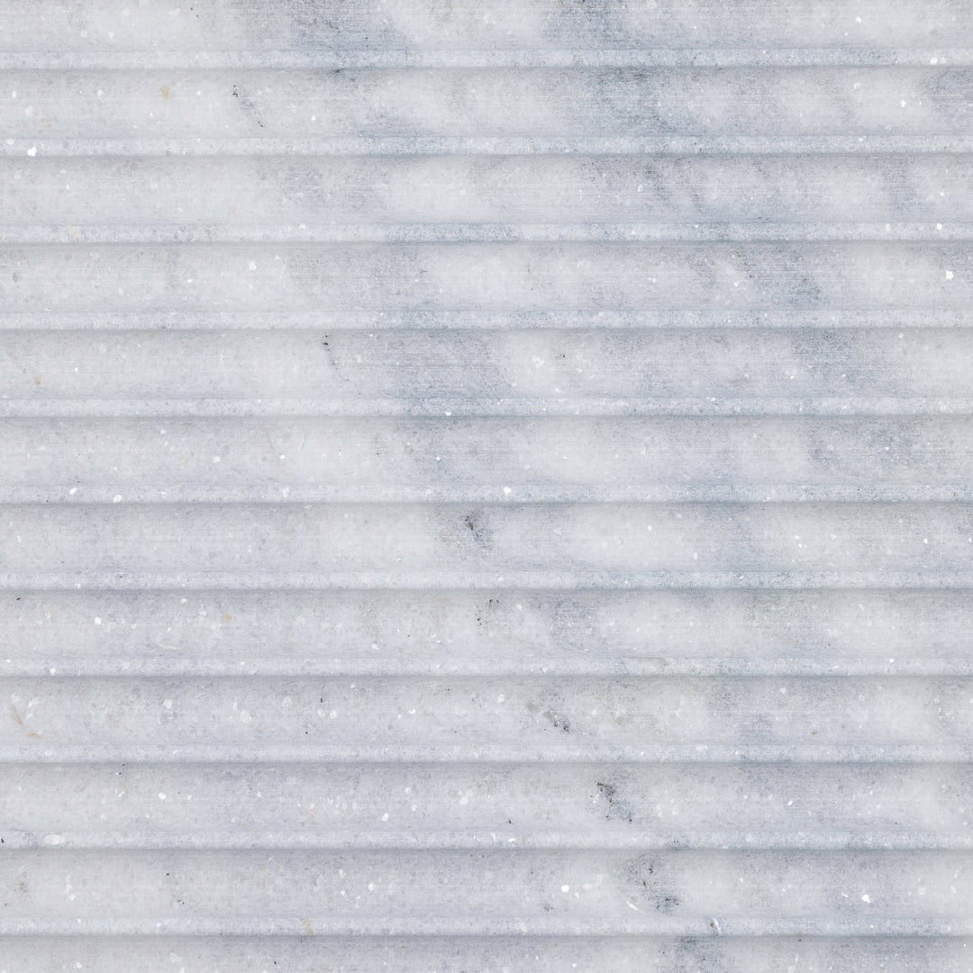 White Carrara Fluted